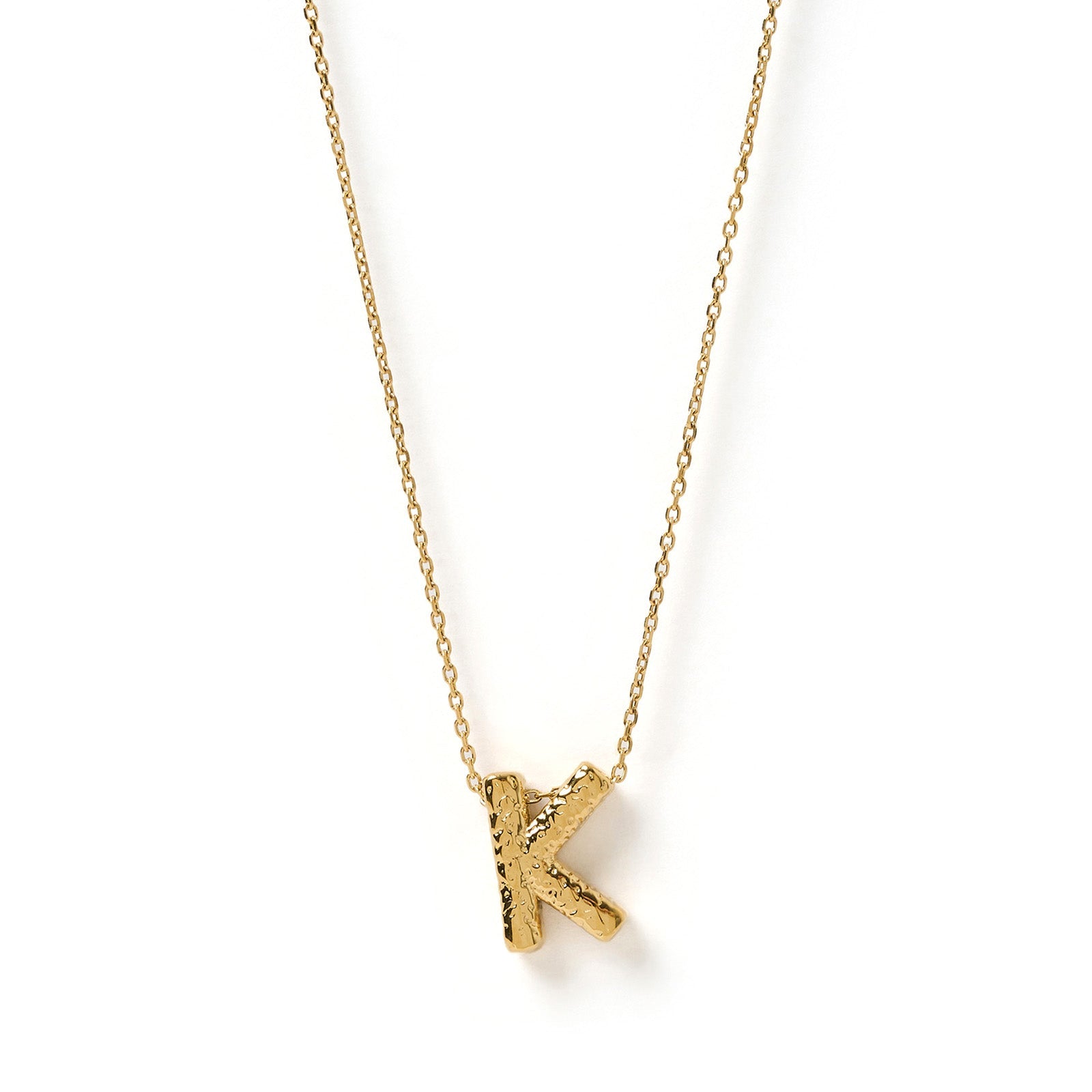 Statement Gold Letter Necklace 14