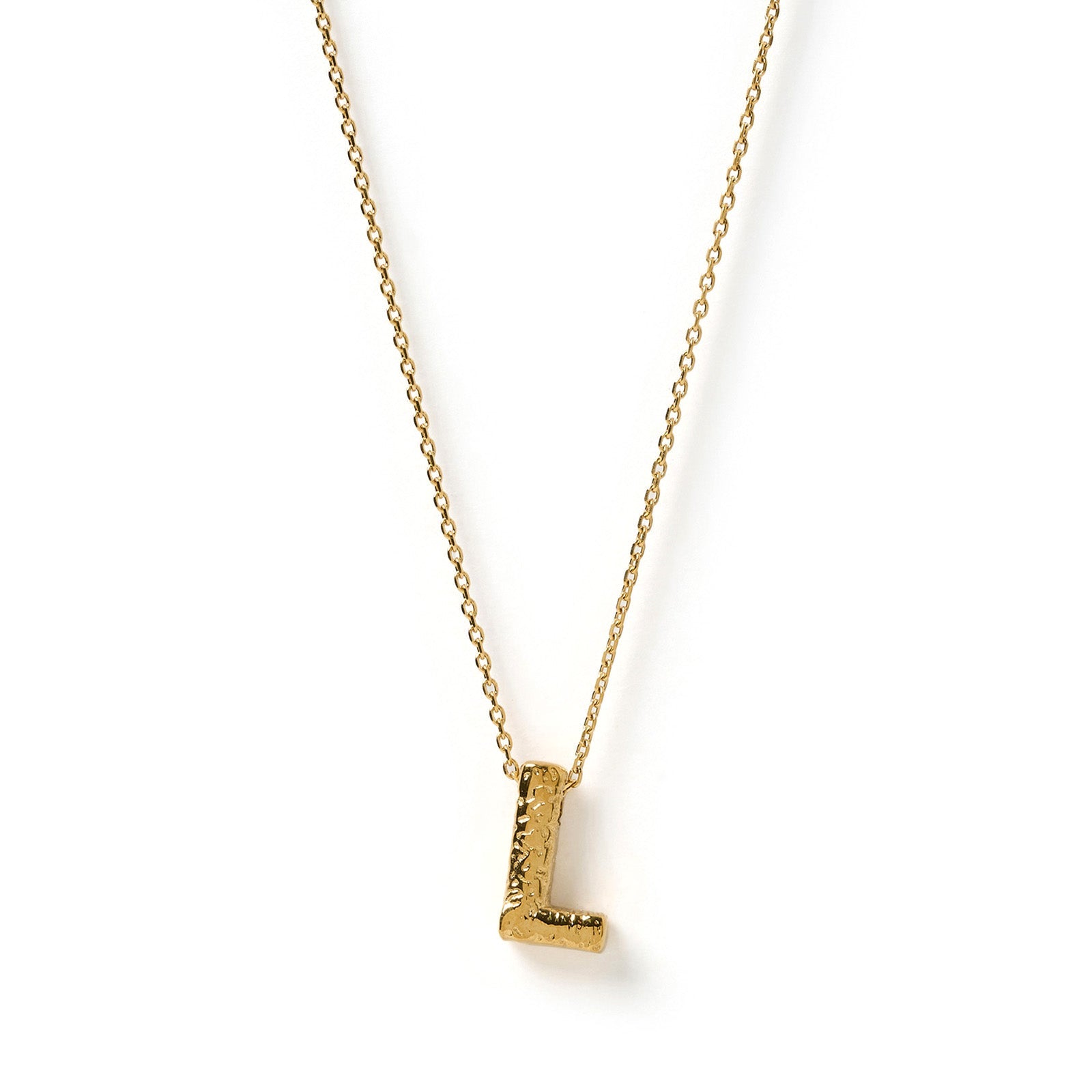Statement Gold Letter Necklace 15