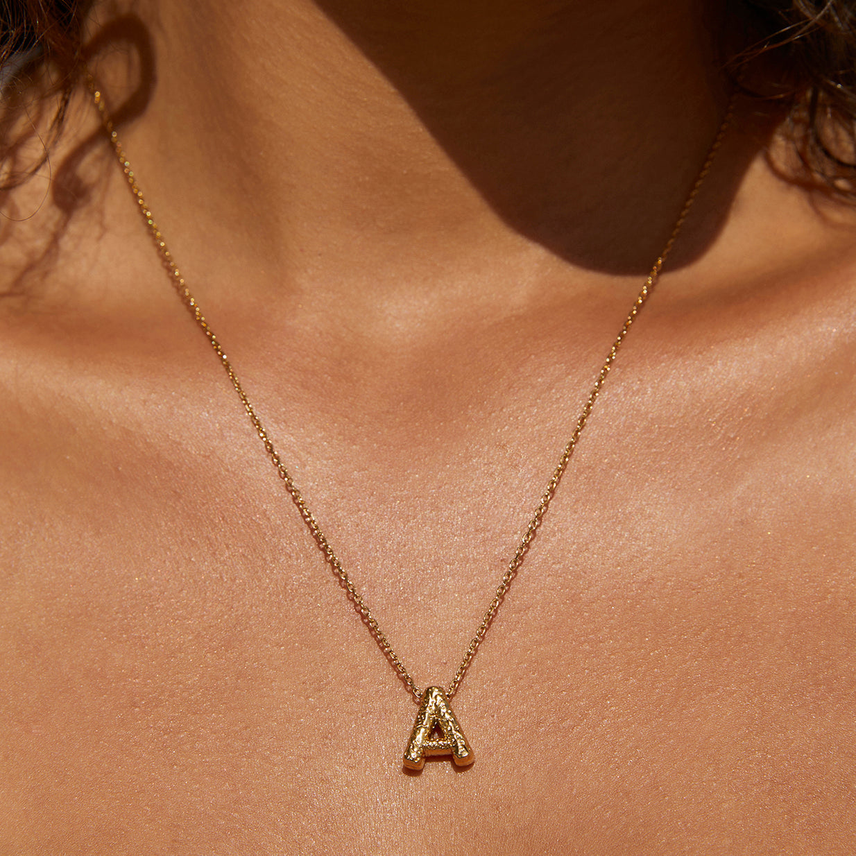 Statement Gold Letter Necklace 2