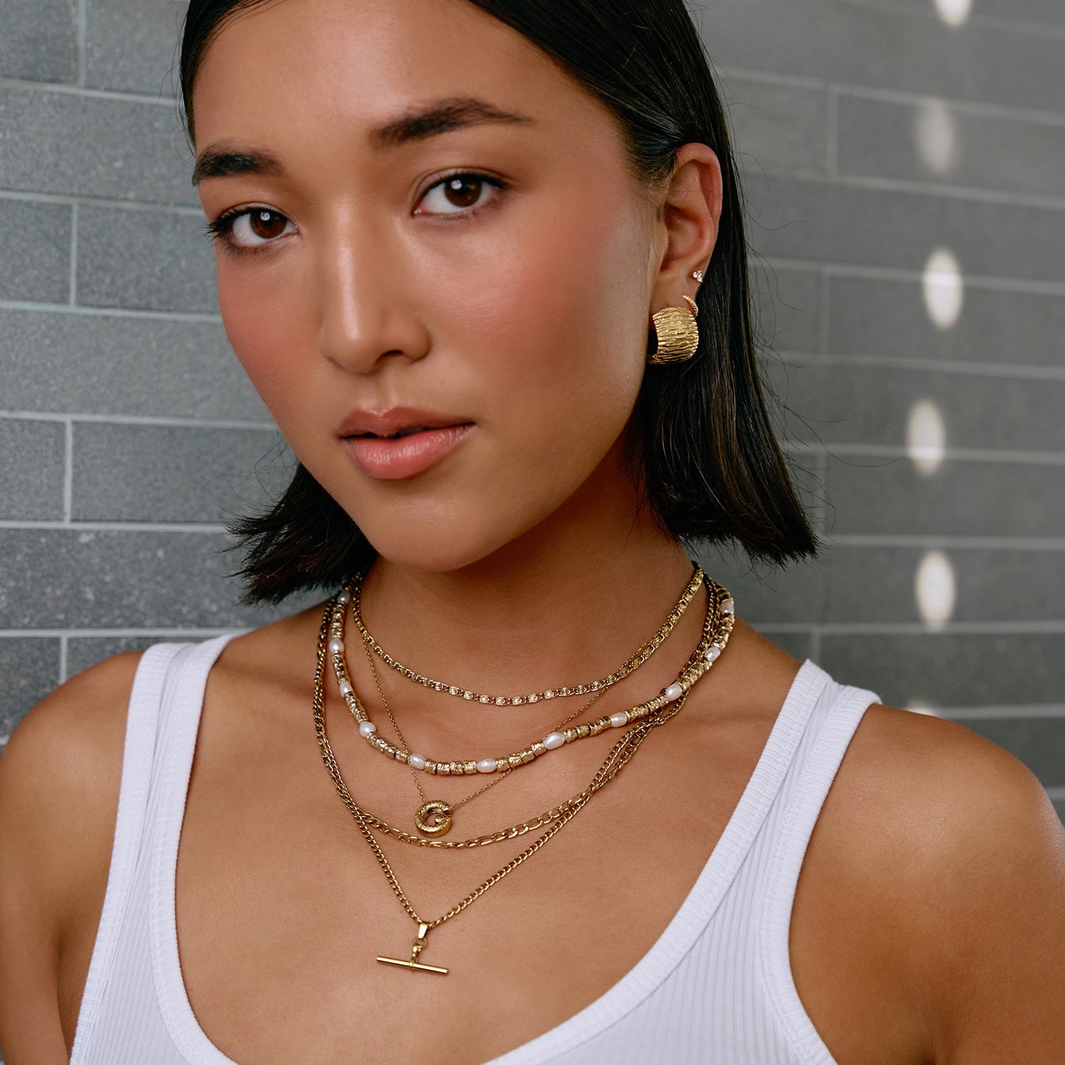 Statement Gold Letter Necklace 3