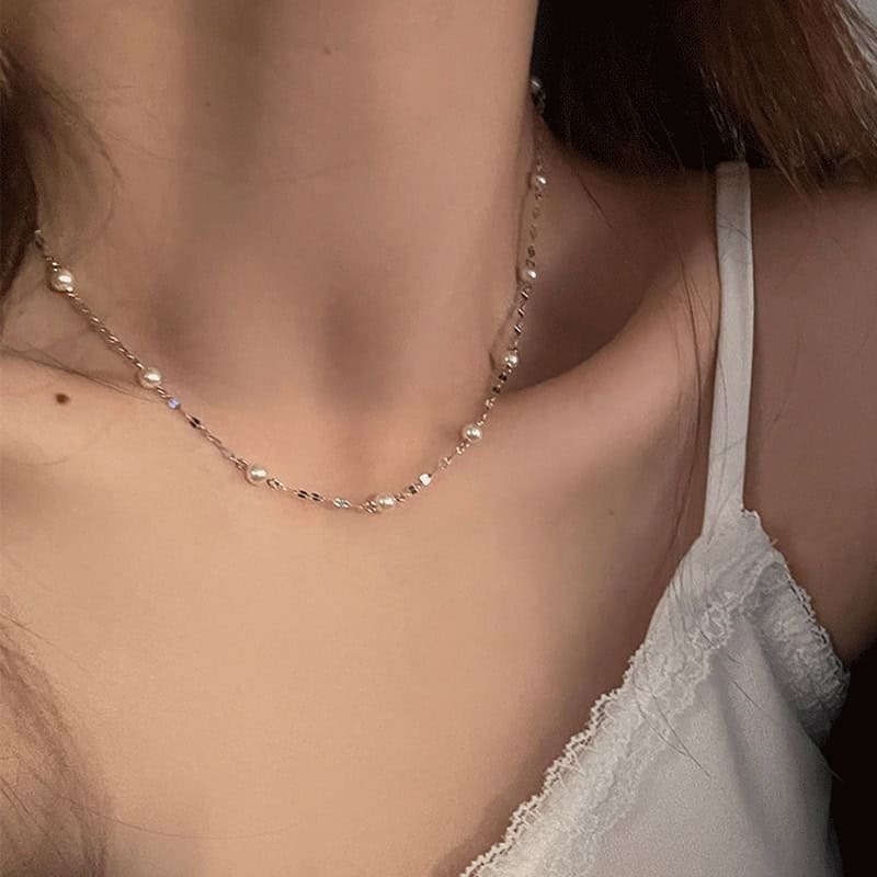 Sterling Pearl Necklace