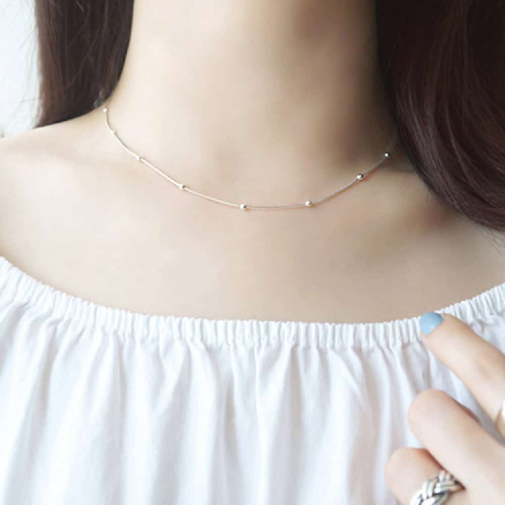 Sterling Silver Simple All-match Necklace