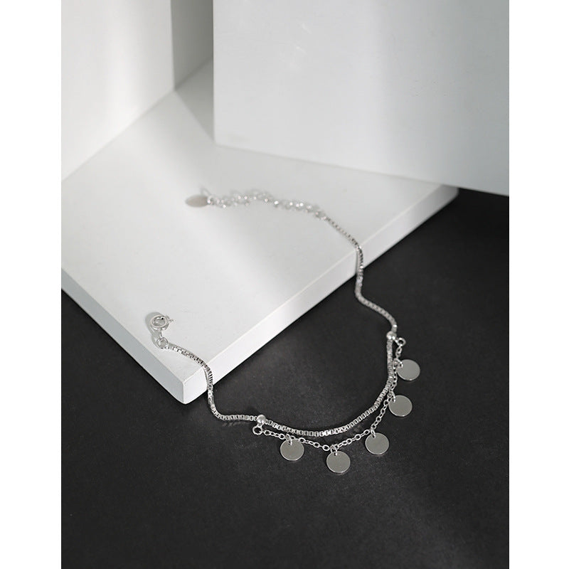 Korean style S925 sterling silver bracelet double layer