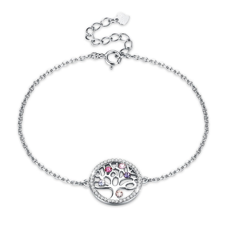 Crystal Life Tree Bracelet silver