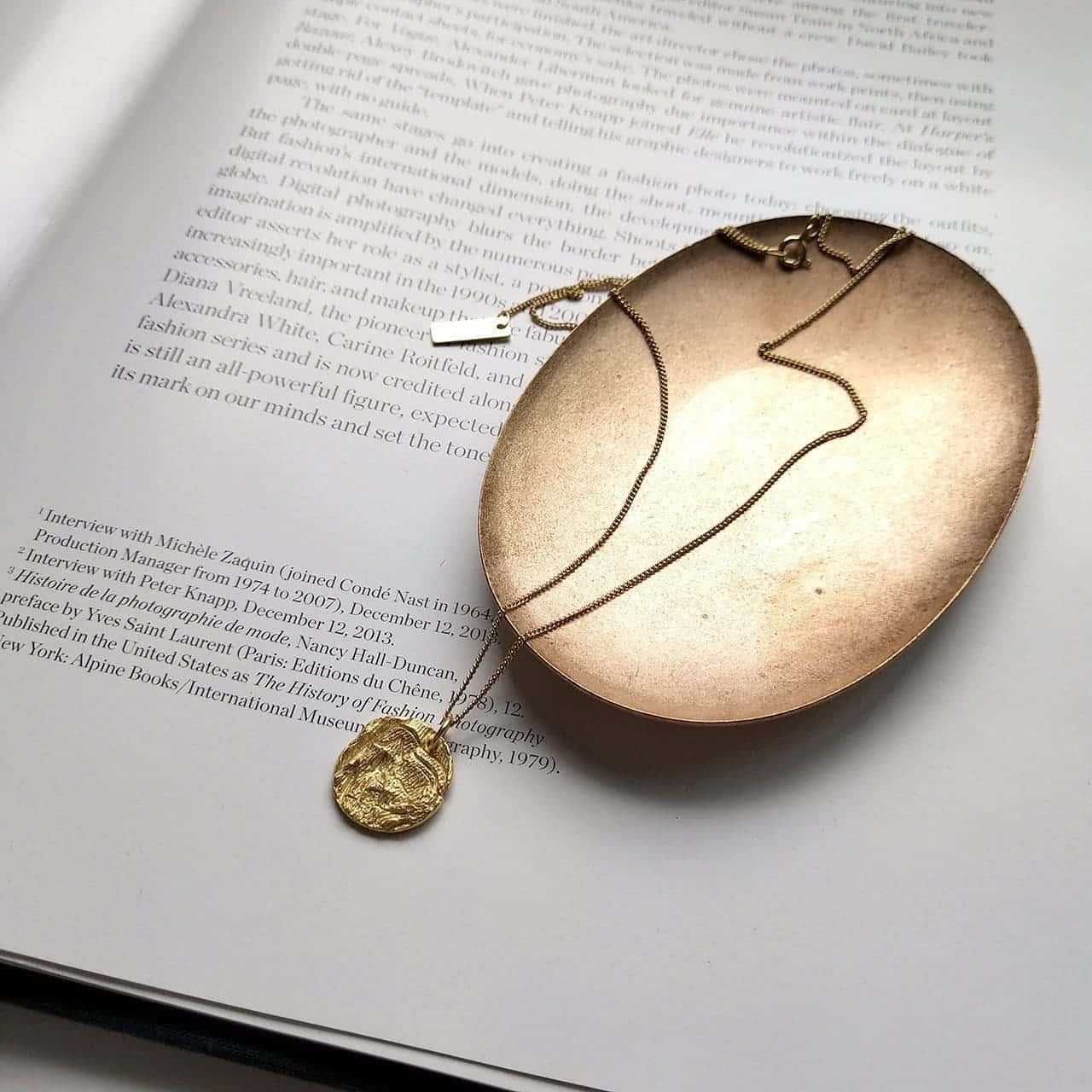 Gold Foiled Pendant Necklace