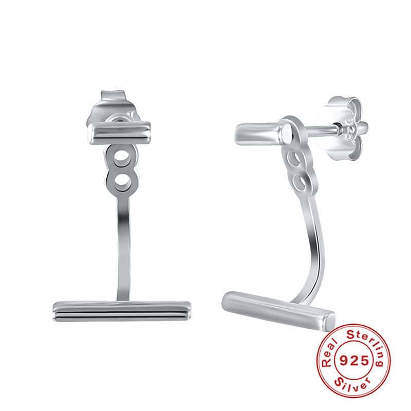 S925 Sterling Silver Simple Ins Post Earrings