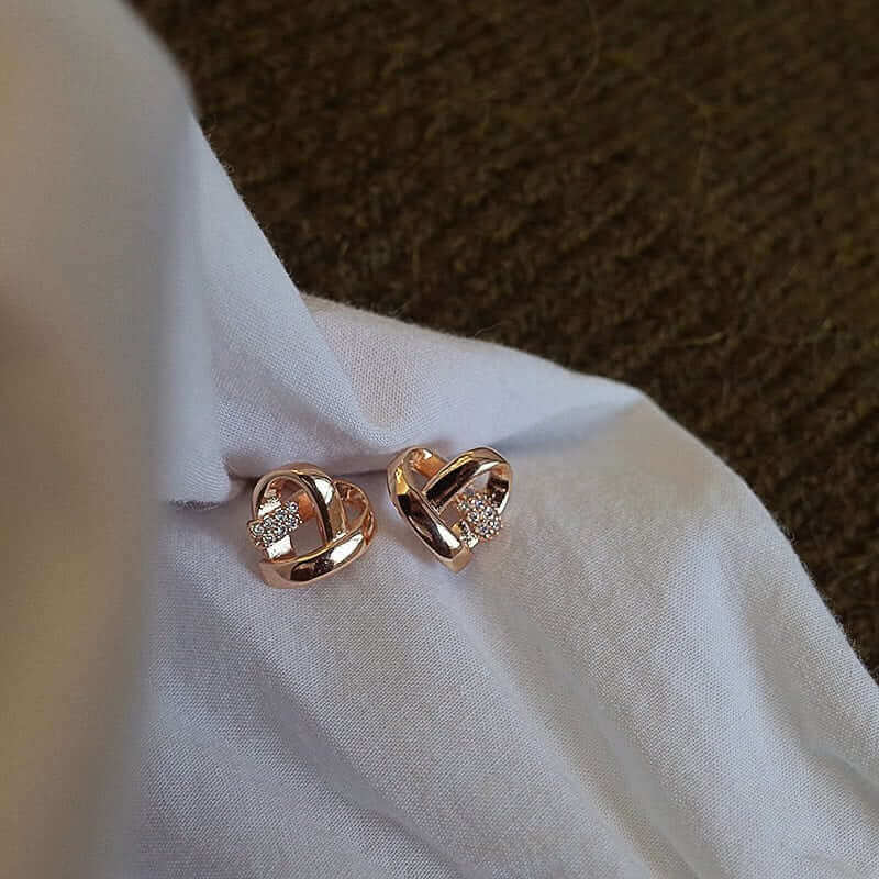 Sweetheart Earrings Women's 925 Sterling Silver Minority