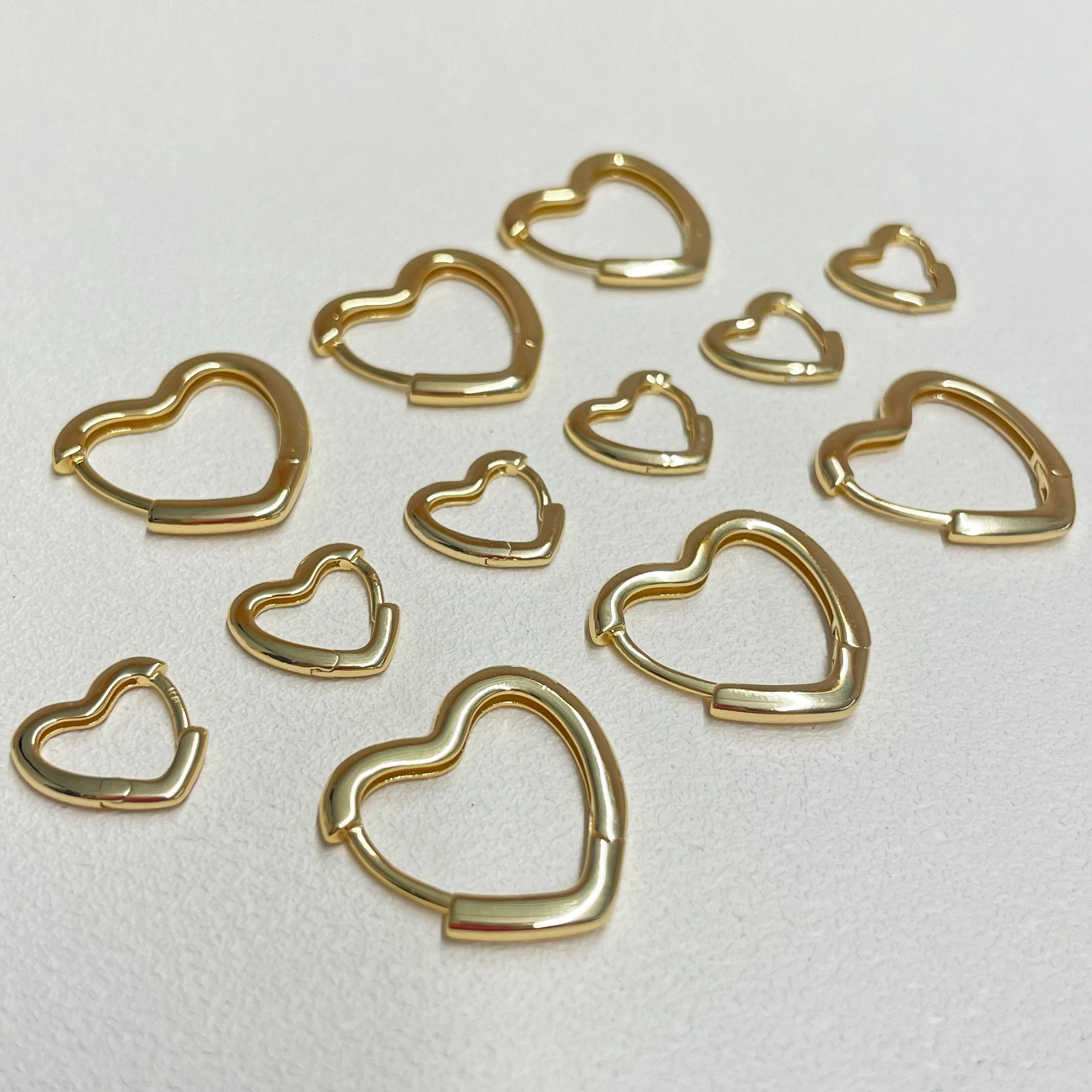 Sweetheart Gold Earrings - Small 6
