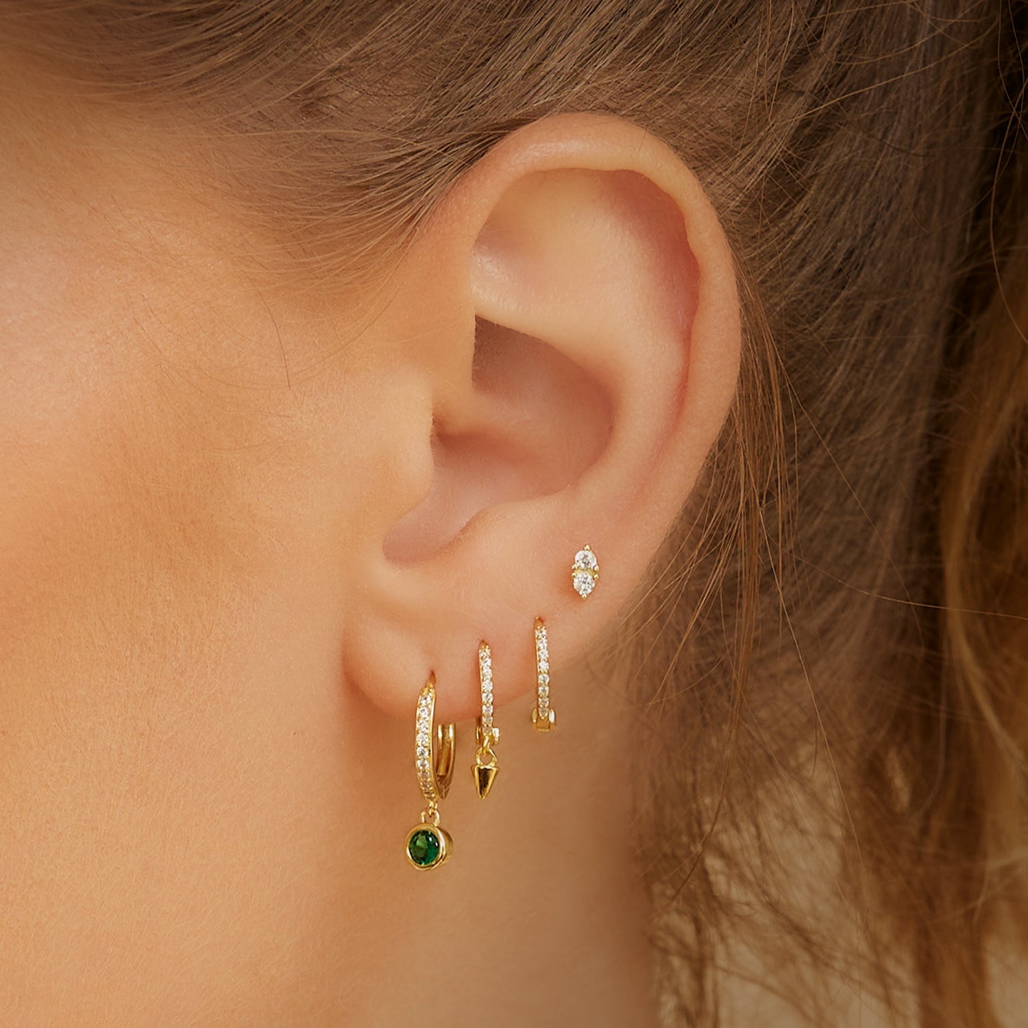 Tabitha Huggie Earrings 2