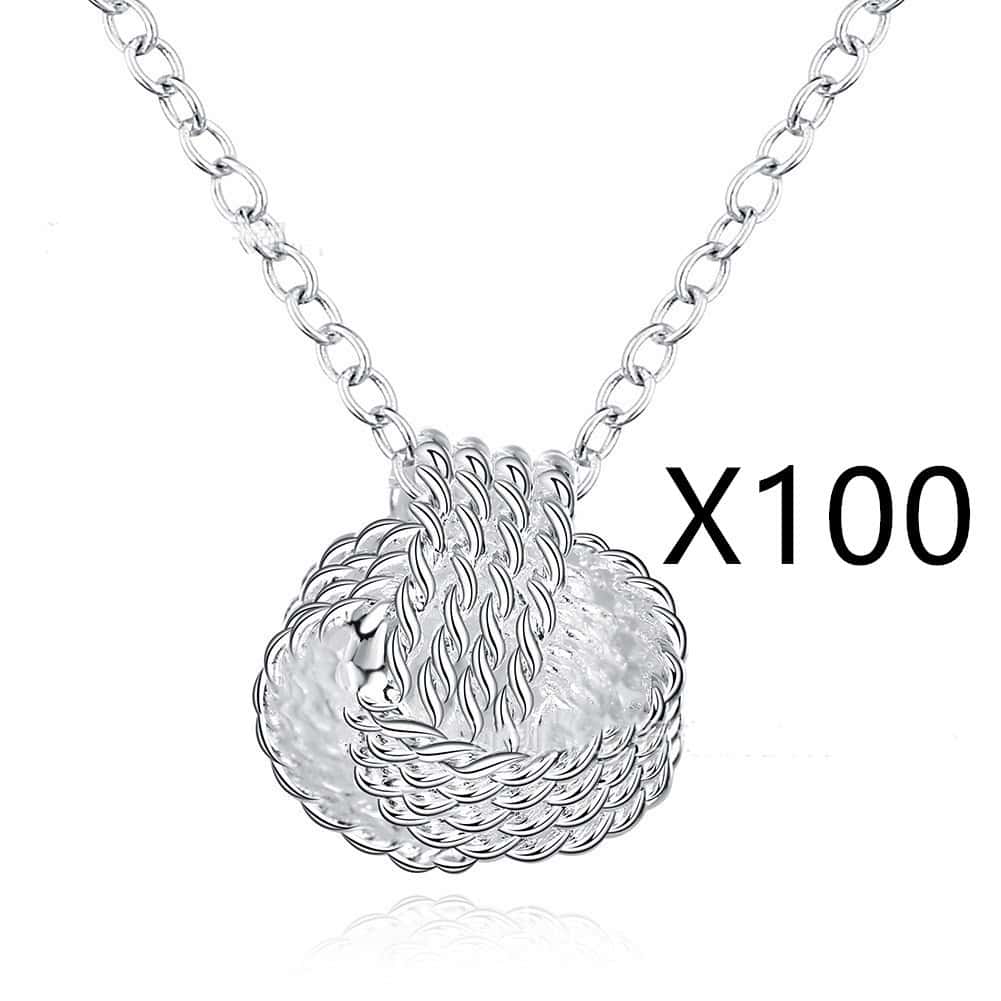 Tennis pendant necklace jewelry ladies fashion charm