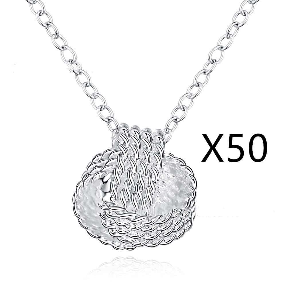 Tennis pendant necklace jewelry ladies fashion charm