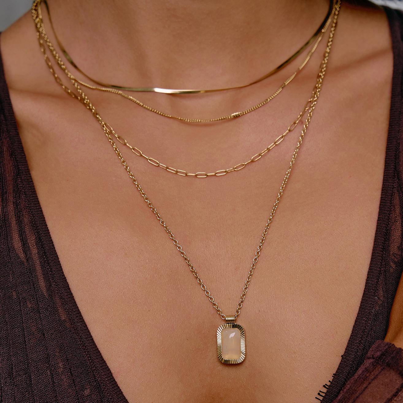 Teo Gold Necklace - Rose 2