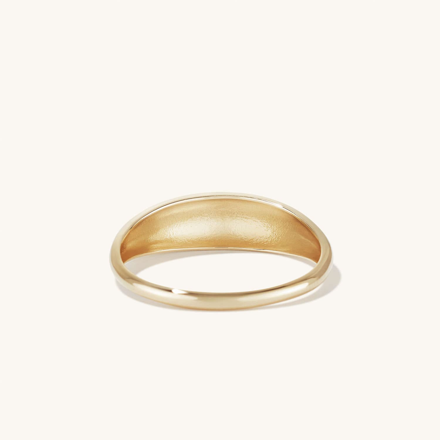 Thin Slim Dome Ring 14k gold stack