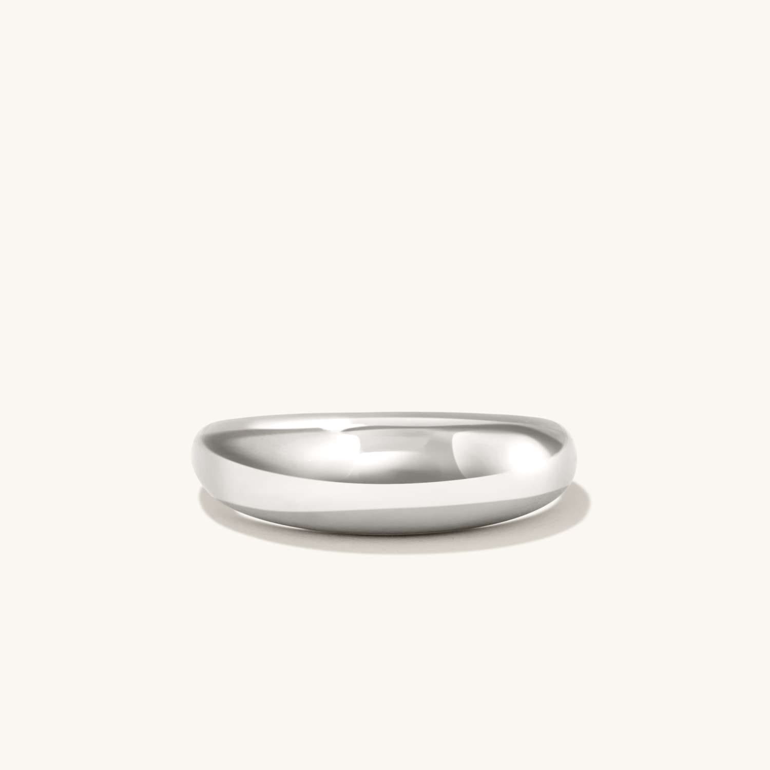 Thin Slim Dome Ring 14k gold stack