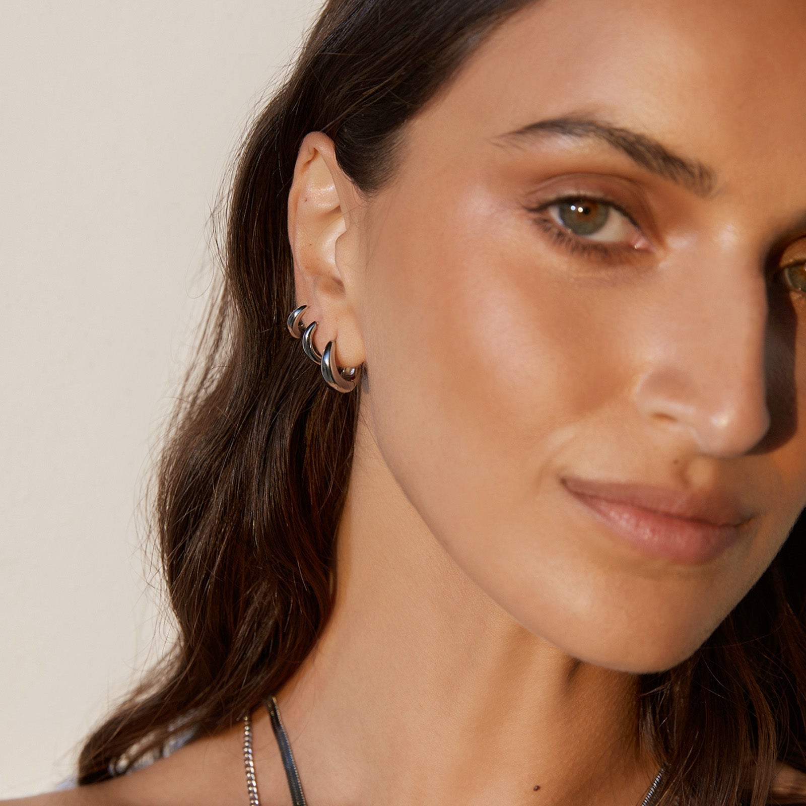 Triple Max Earring Stack - Silver 2