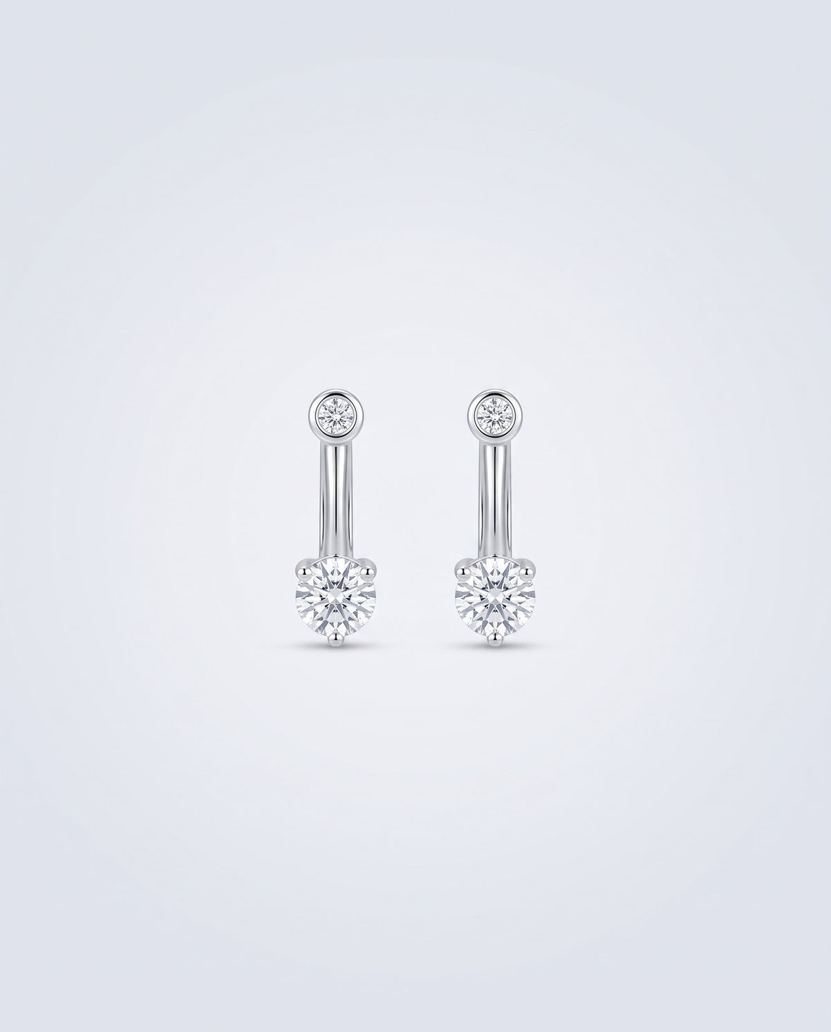 Arc U-Shaped Crystal Earrings - packshot