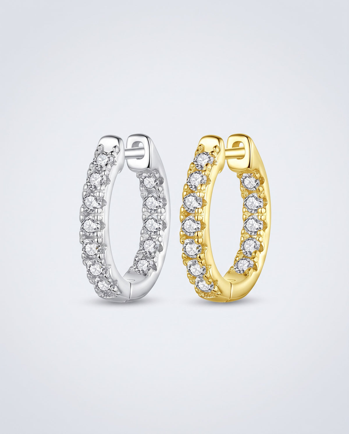 Aura Moissanite Hoop Earrings - packshot