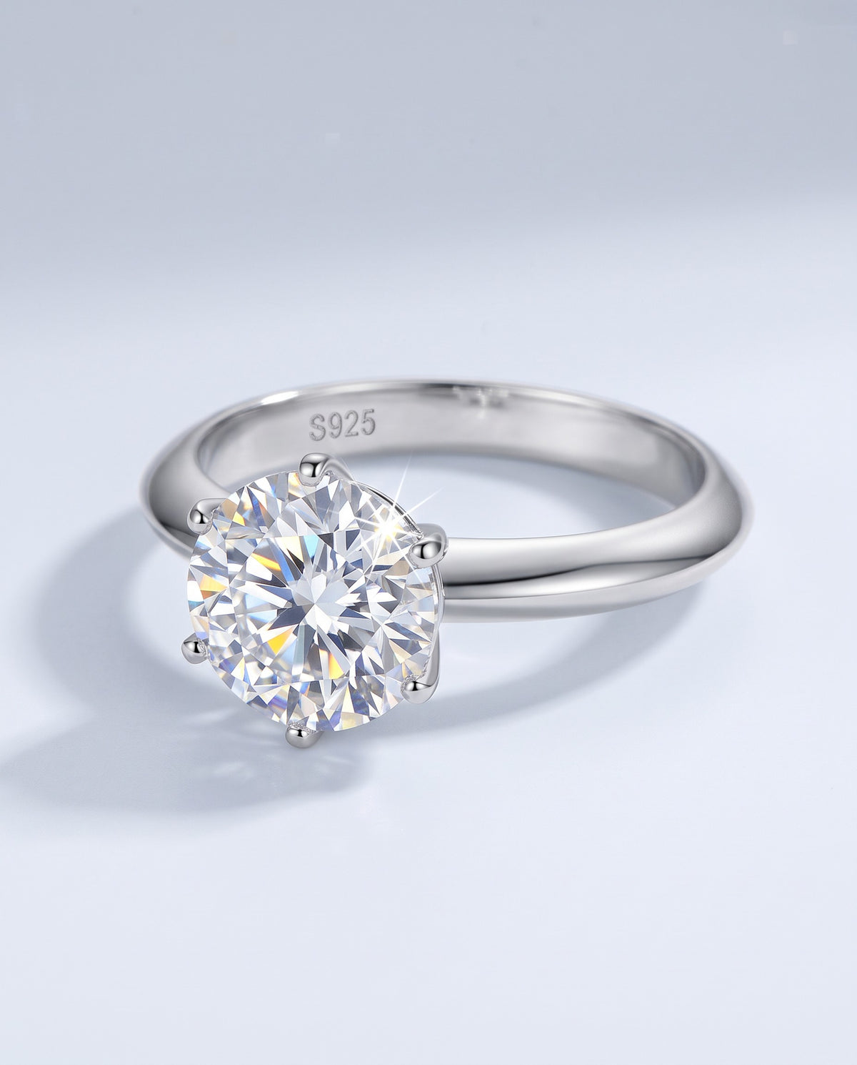 Beacon Moissanite Solitaire Ring - angle