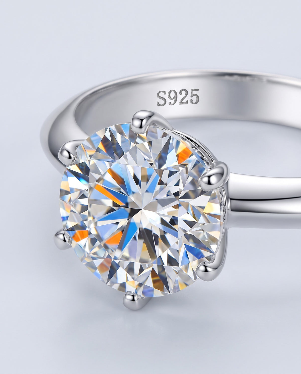 Beacon Moissanite Solitaire Ring - detail