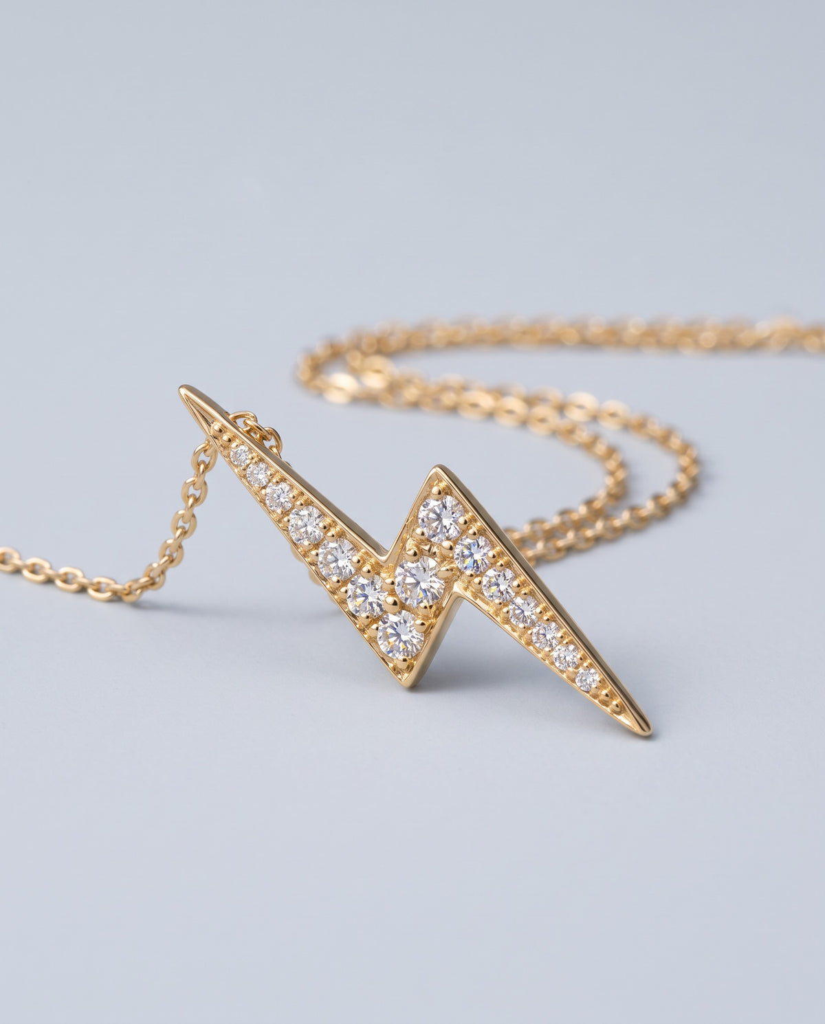 Bolt Lightning Bolt Pendant Necklace - detail