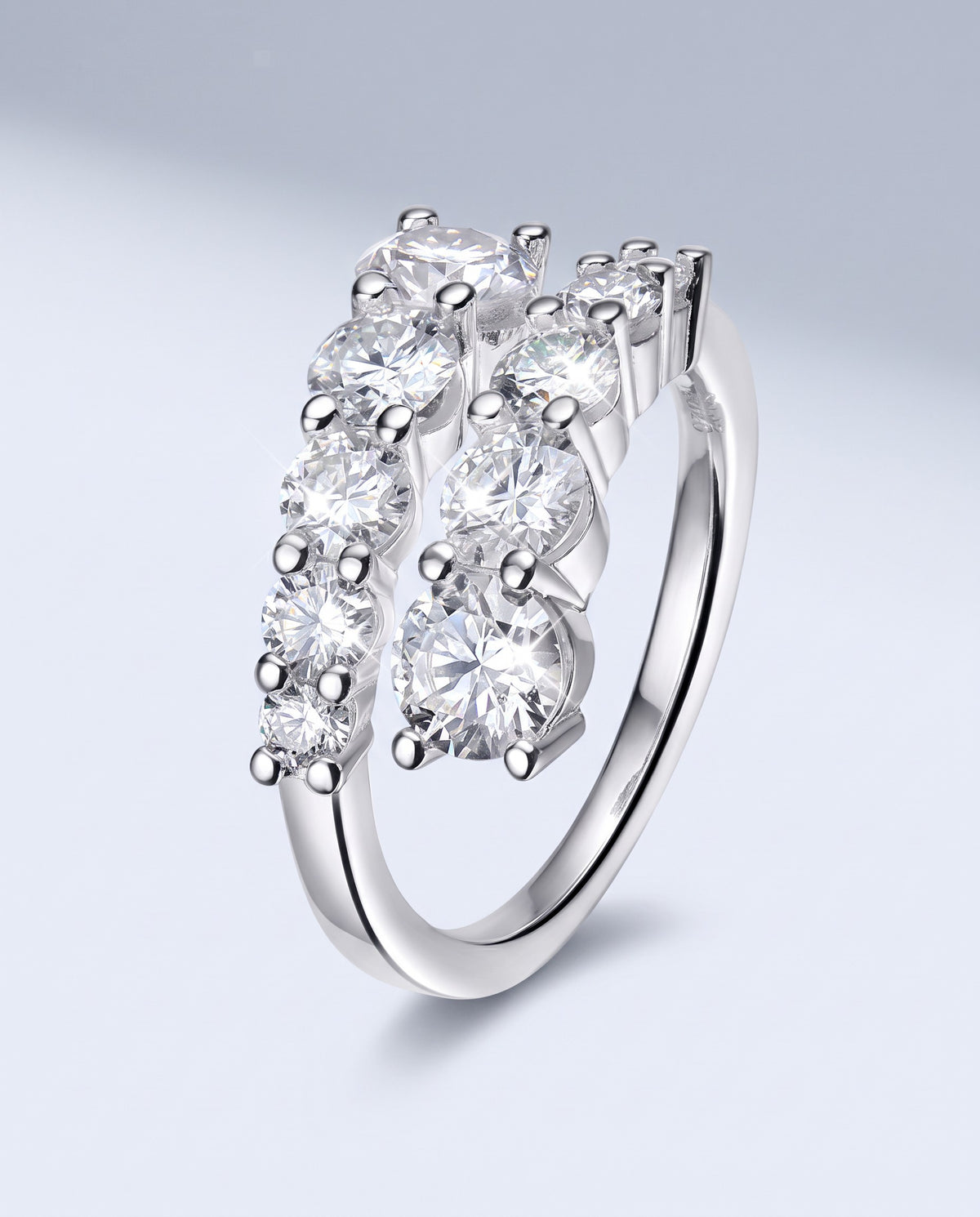 Chorus Ten-Stone Moissanite Ring - angle
