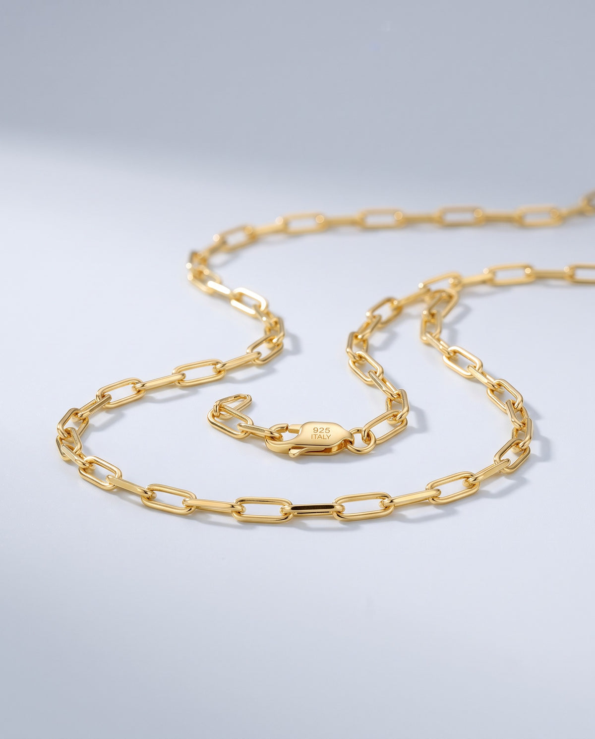 Clip Paperclip Chain Necklace - angle