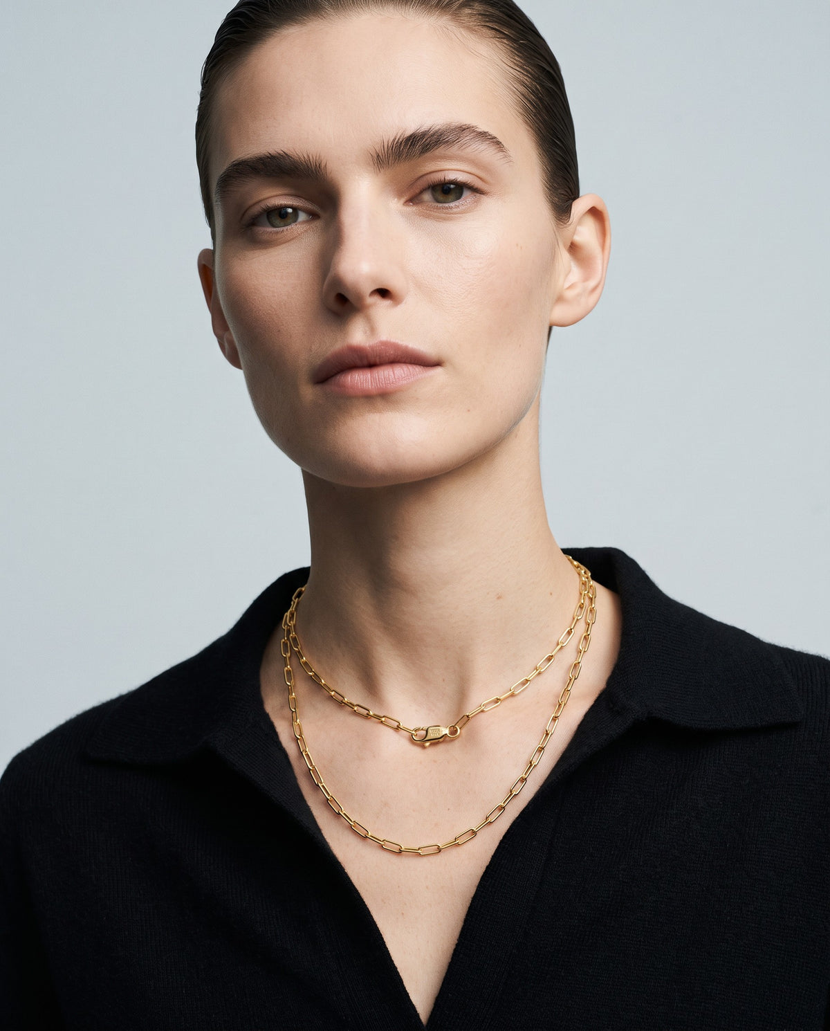 Clip Paperclip Chain Necklace – editorial campaign image