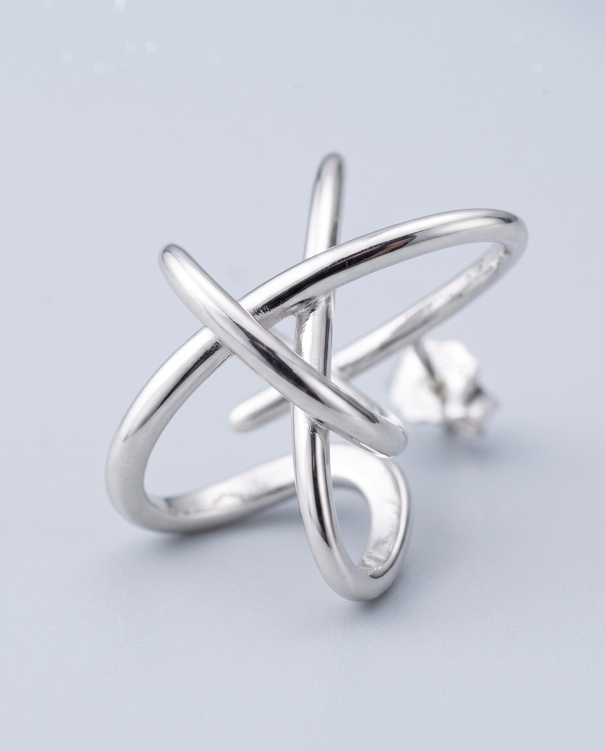 Criss X Stud Earrings - detail