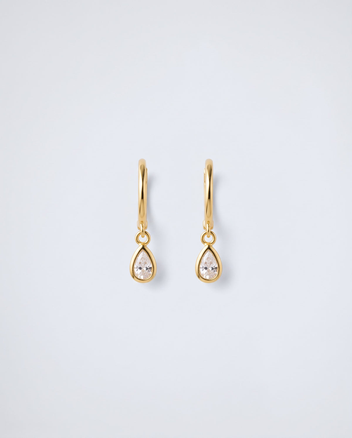 Dew Water Drop Huggie Earrings - packshot