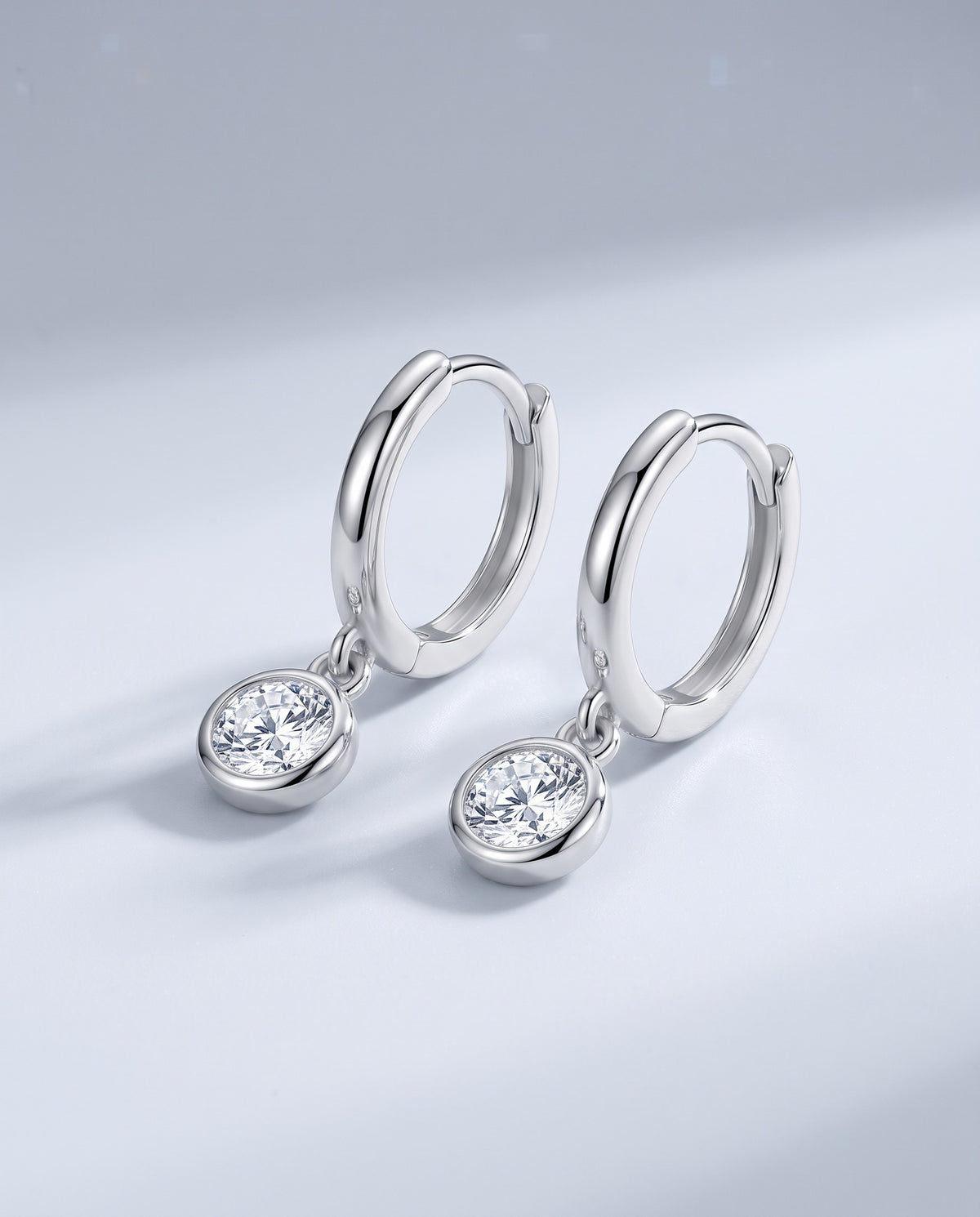 Droplet Waterdrop Hoop Earrings – angled view