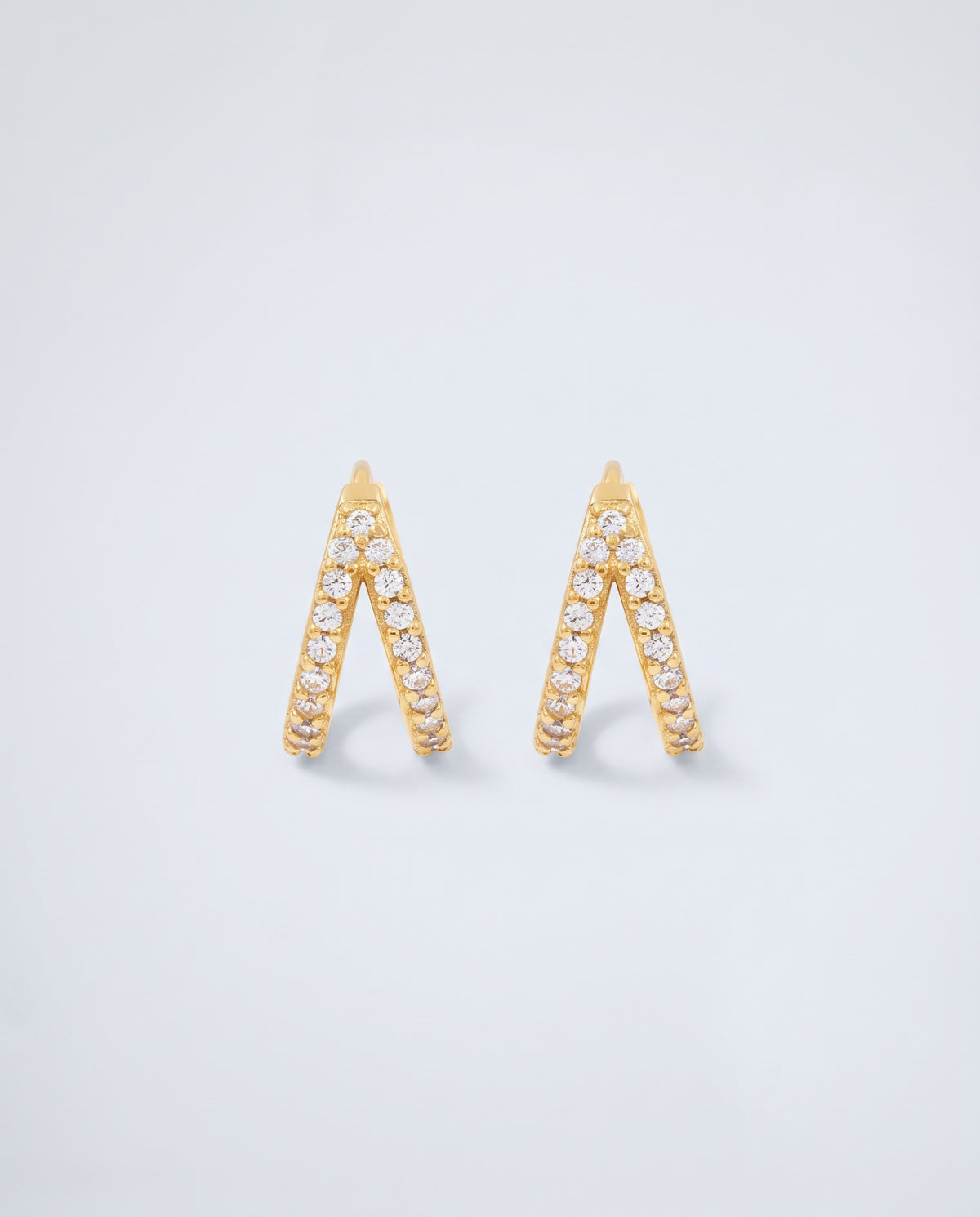 Duet Double Row Hoop Earrings - packshot