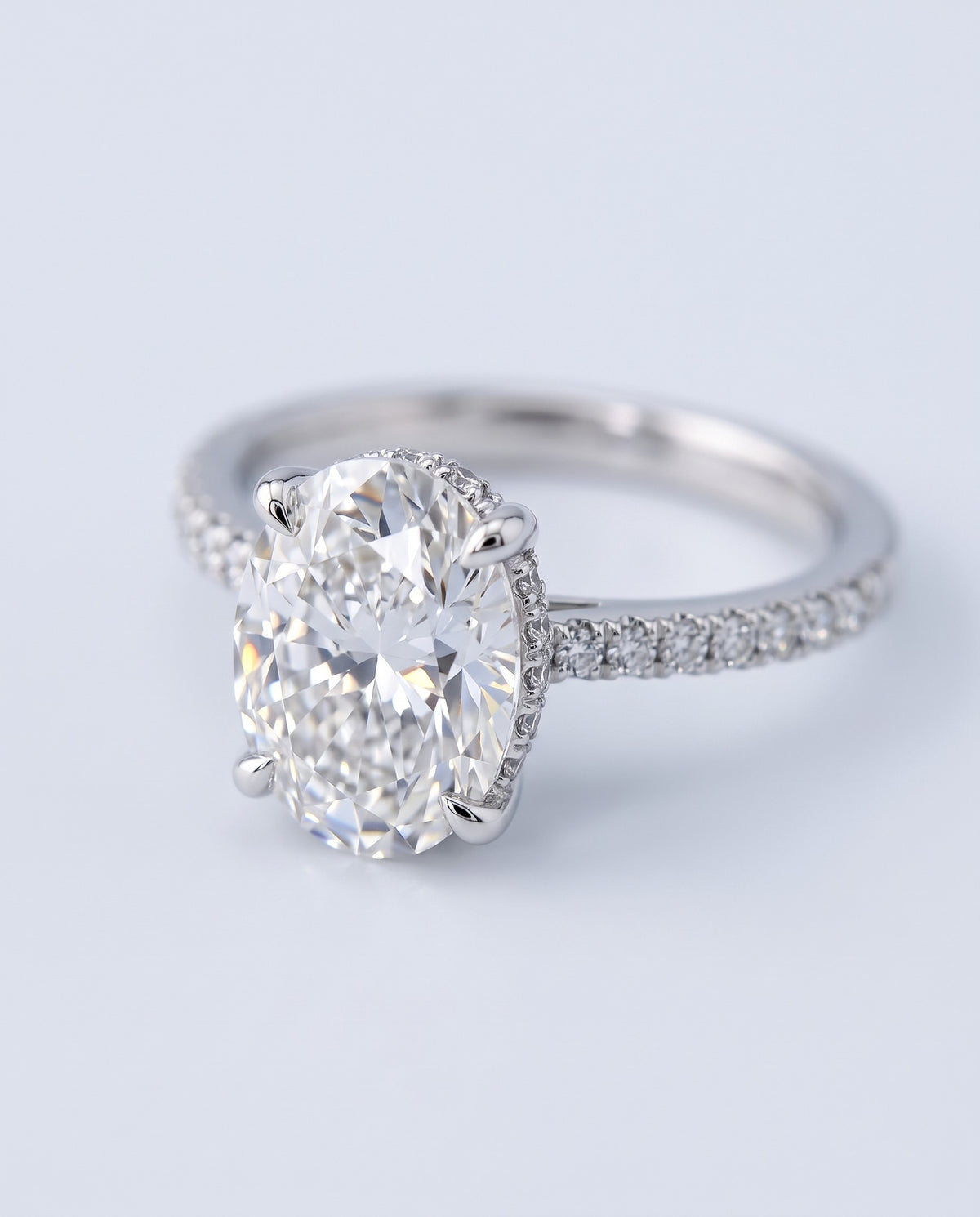 Elan Oval Moissanite Ring - detail