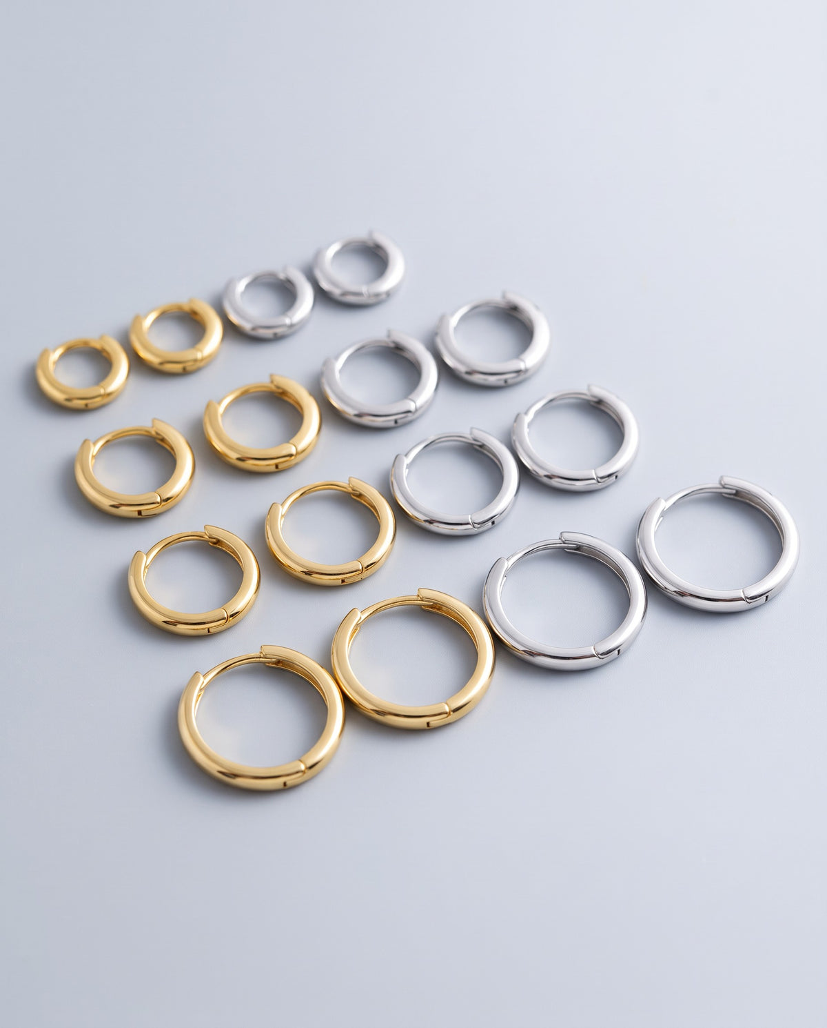 Ember Round Huggie Earrings - angle