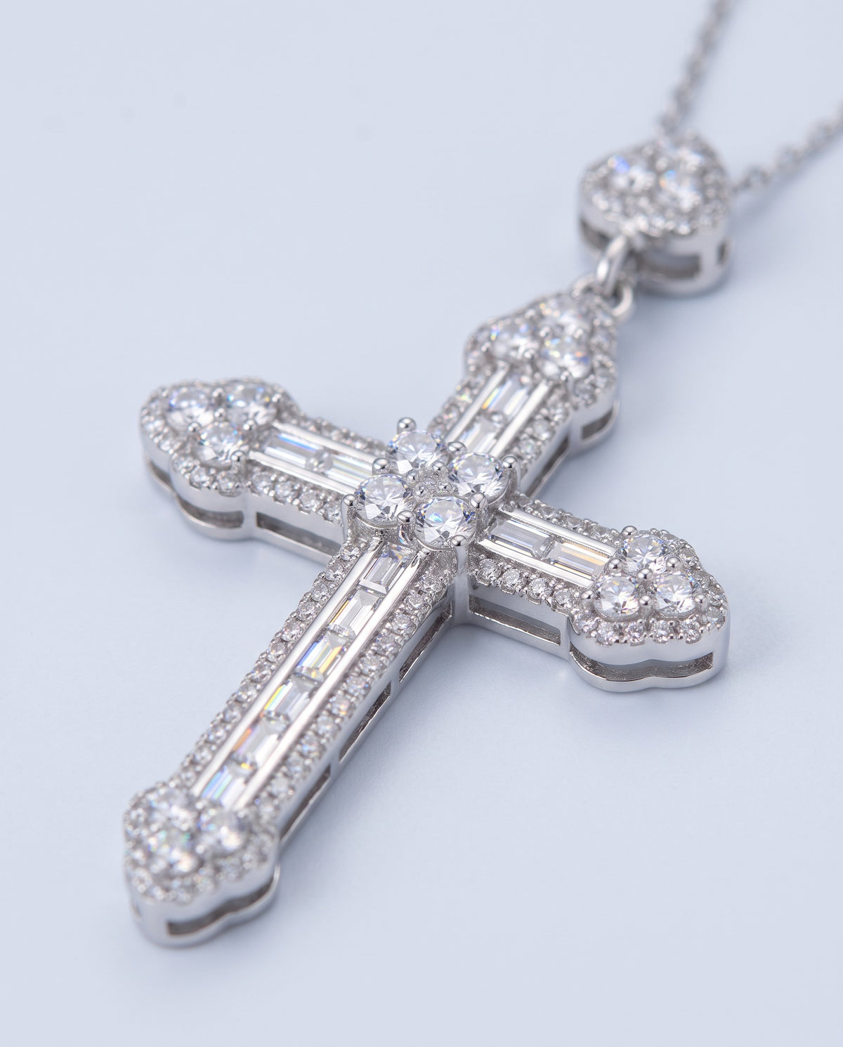 Faith Cross Pendant Necklace - detail