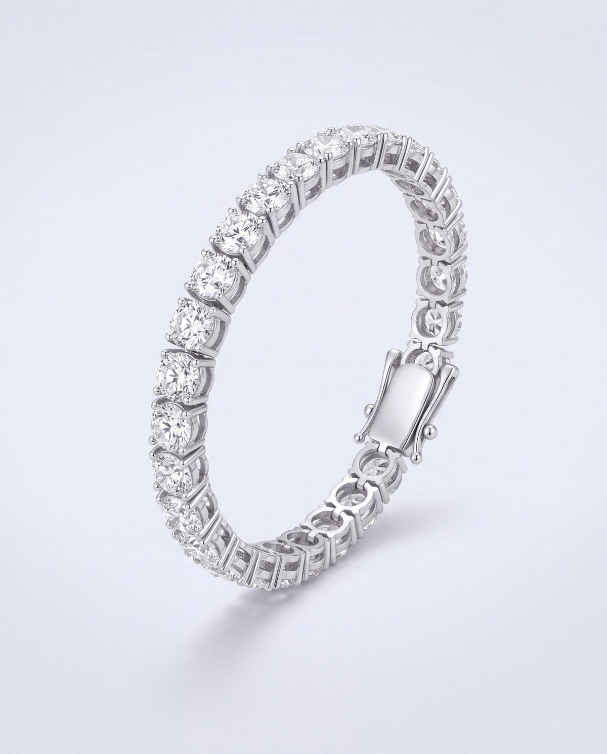 Flow Moissanite Tennis Bracelet – angled view