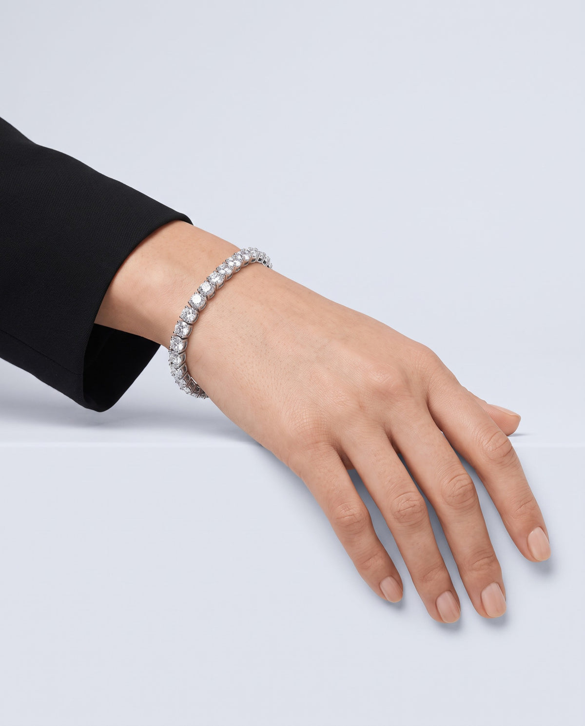 Flow Moissanite Tennis Bracelet - on model