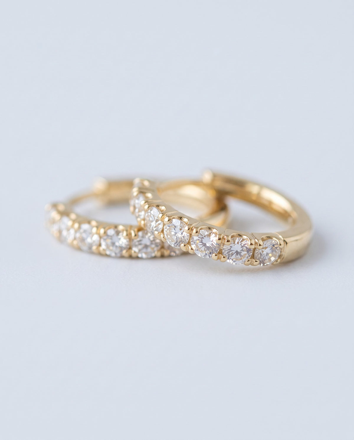 Glint Pavé Huggie Earrings - detail