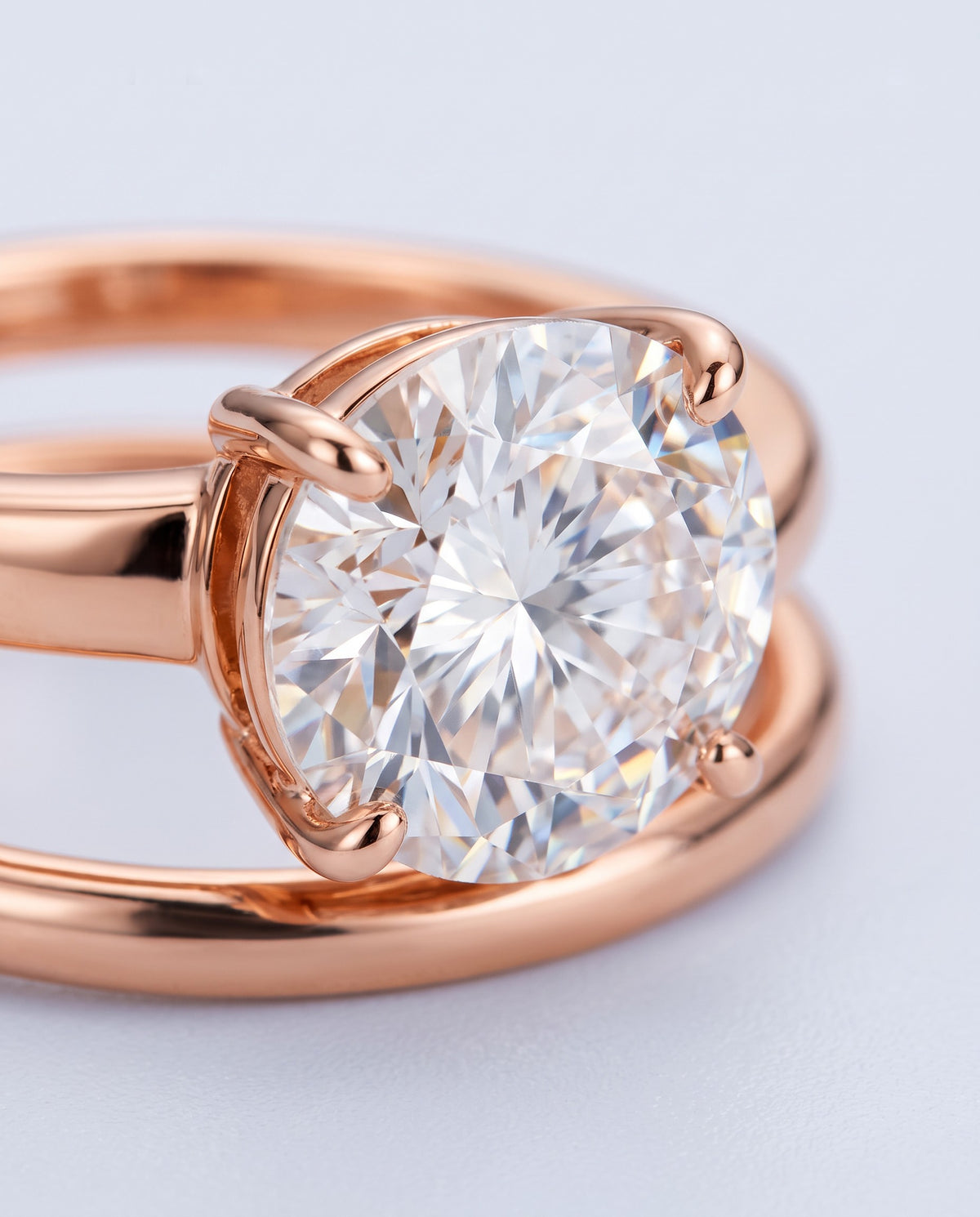 Icon Moissanite Solitaire Ring - detail