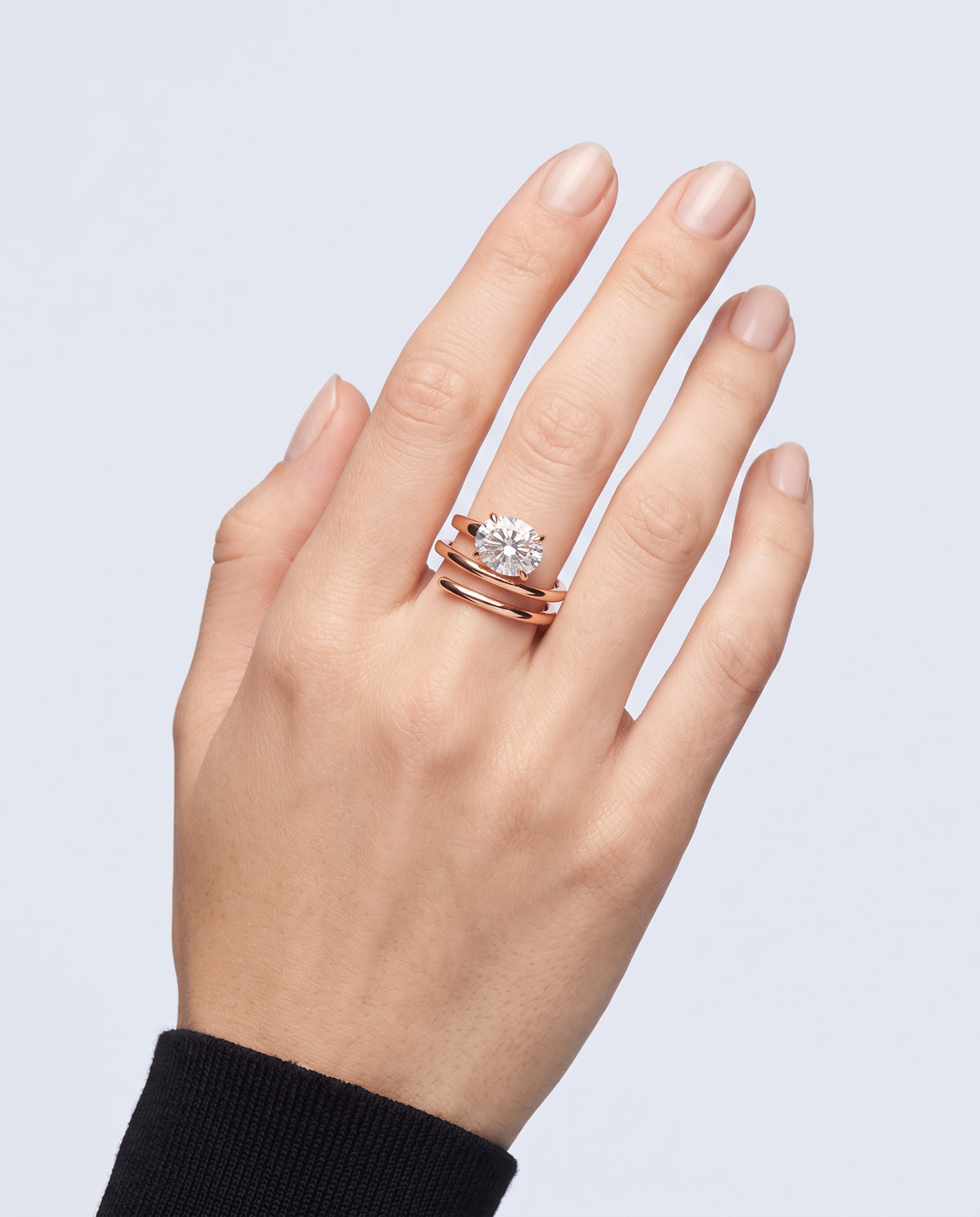 Icon Moissanite Solitaire Ring - on model