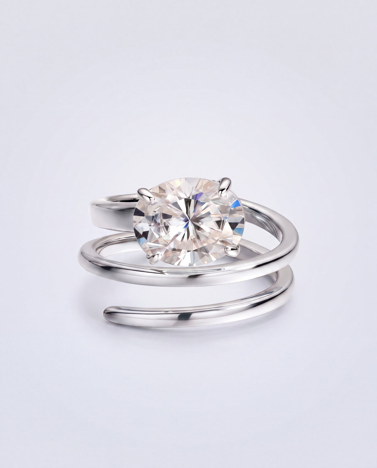 Icon Moissanite Solitaire Ring – Silver product photo
