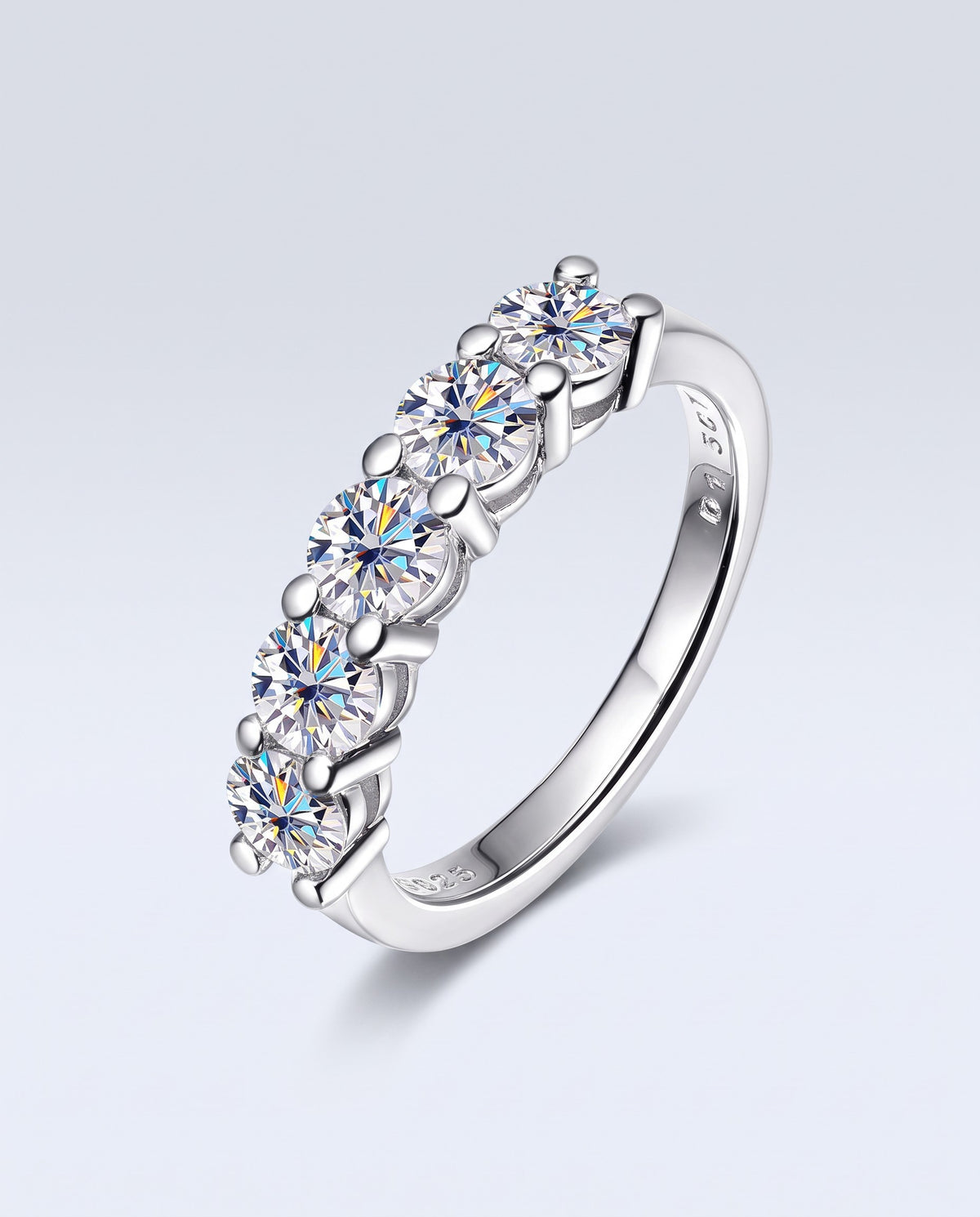 Lucent Moissanite Ring - angle
