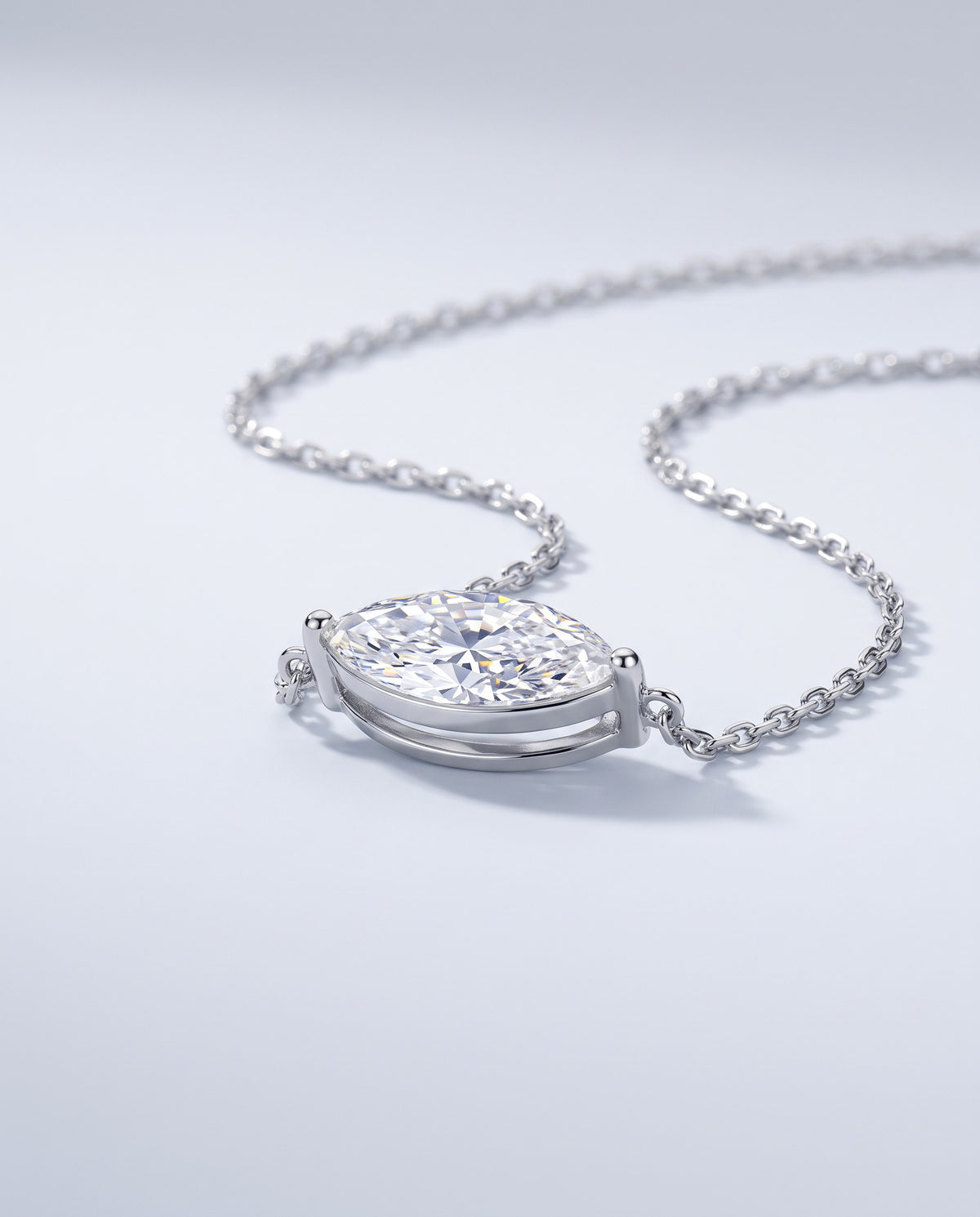Marquise Marquise-Cut Pendant Necklace - angle