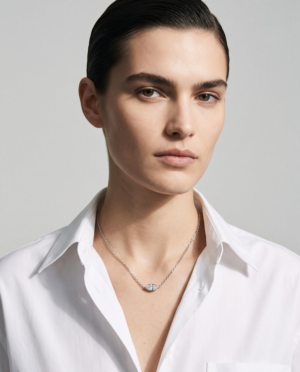 Marquise Marquise-Cut Pendant Necklace – editorial campaign image
