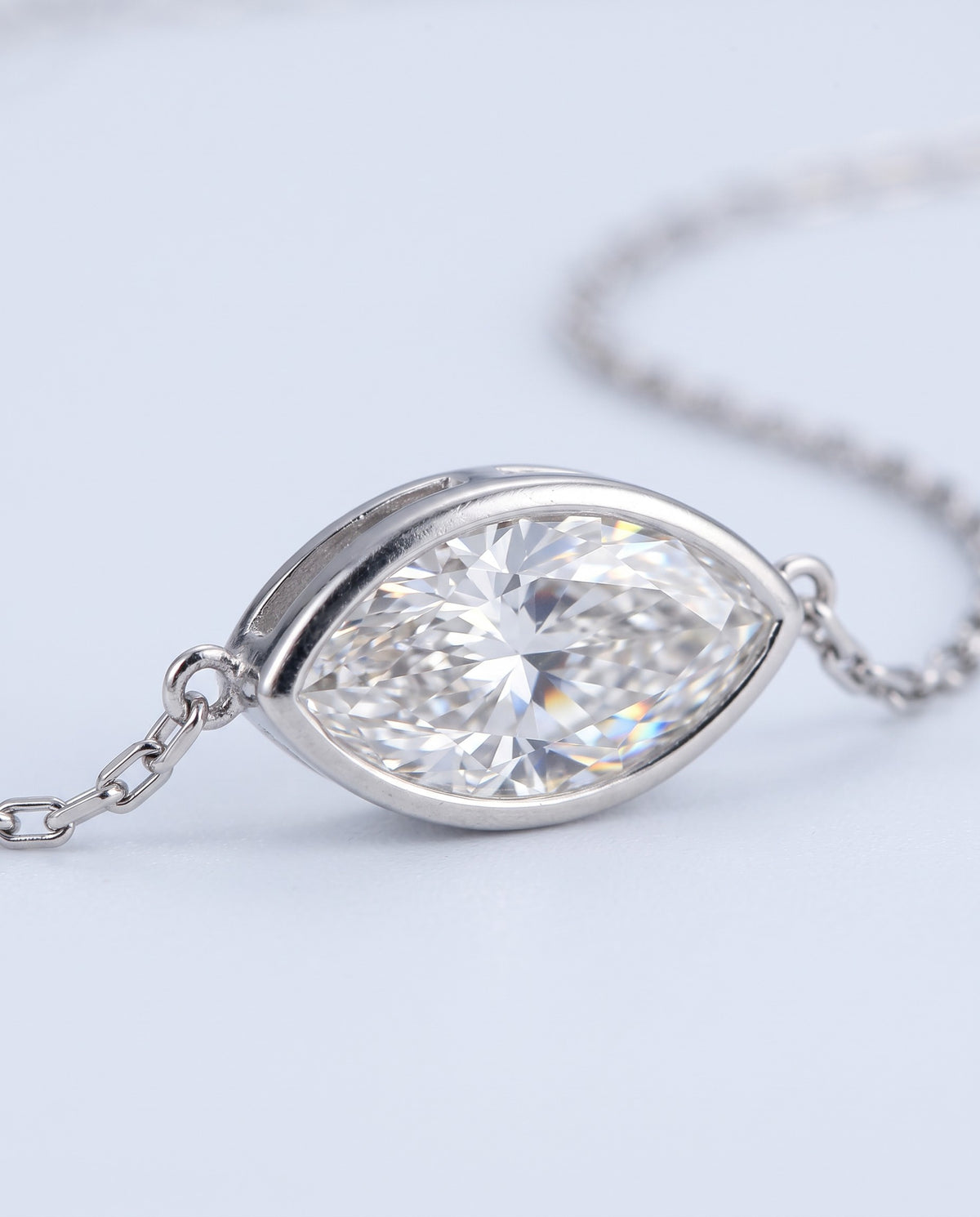 Marquise Marquise-Cut Pendant Necklace - detail