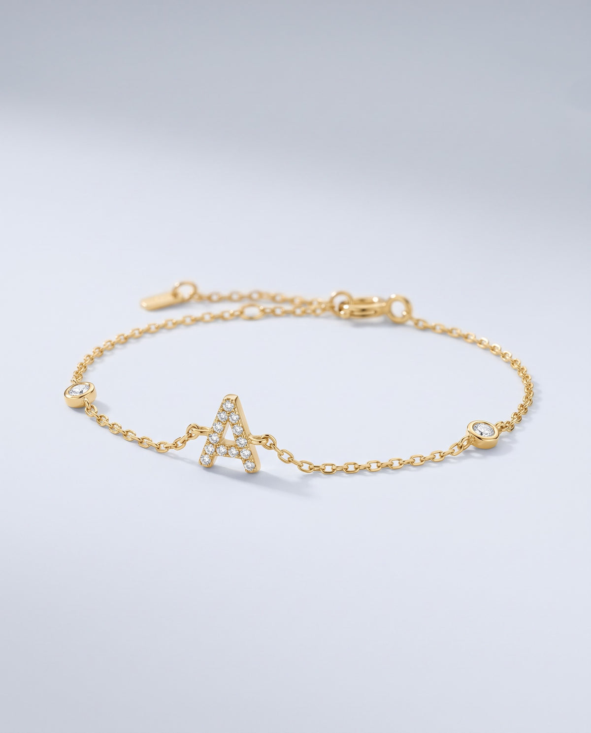 Monogram Initial Bracelet - angle