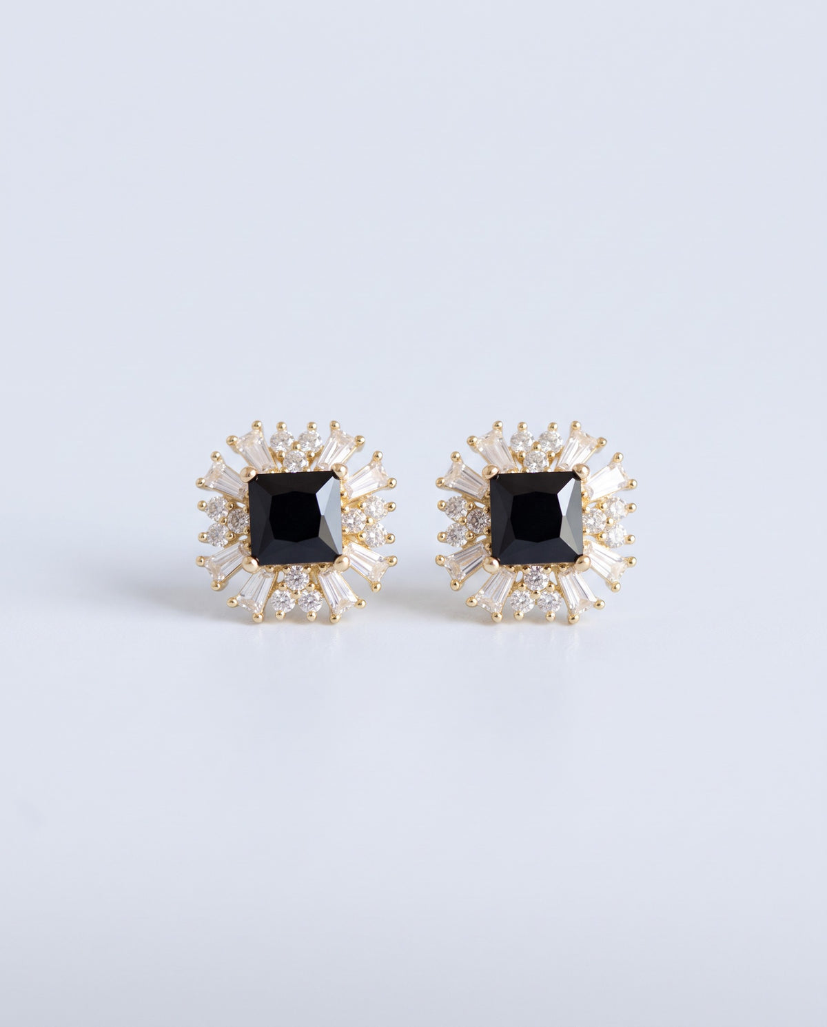 Noir Black Stone Earrings - packshot