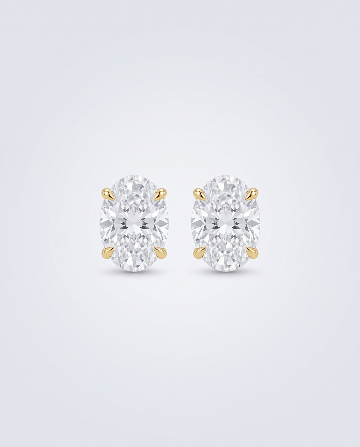 Ovale Oval Moissanite Stud Earrings - packshot
