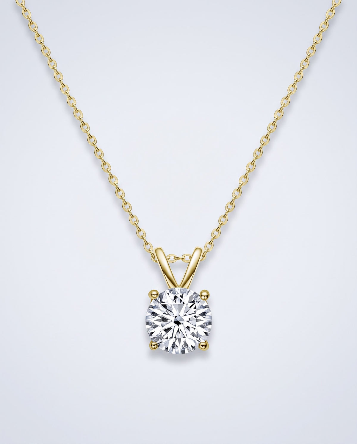 Prima Solitaire Moissanite Pendant Necklace - packshot