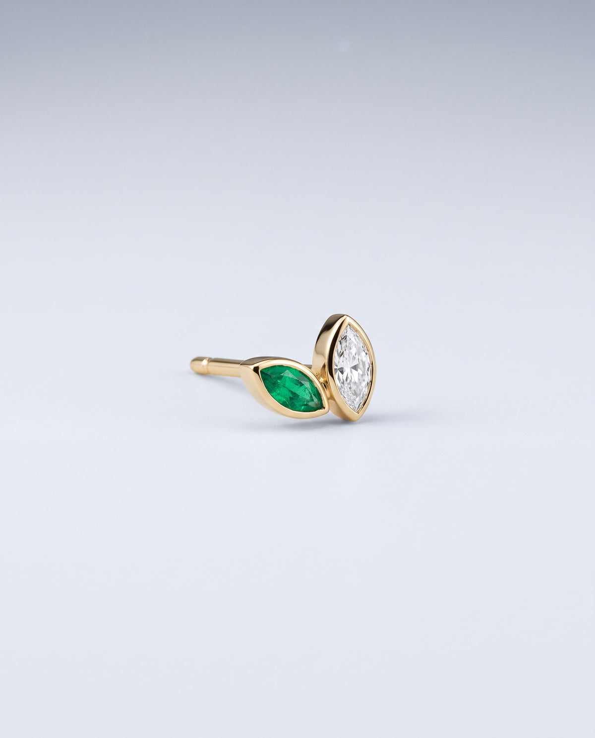 Prism Emerald-Cut Stud Earrings - angle