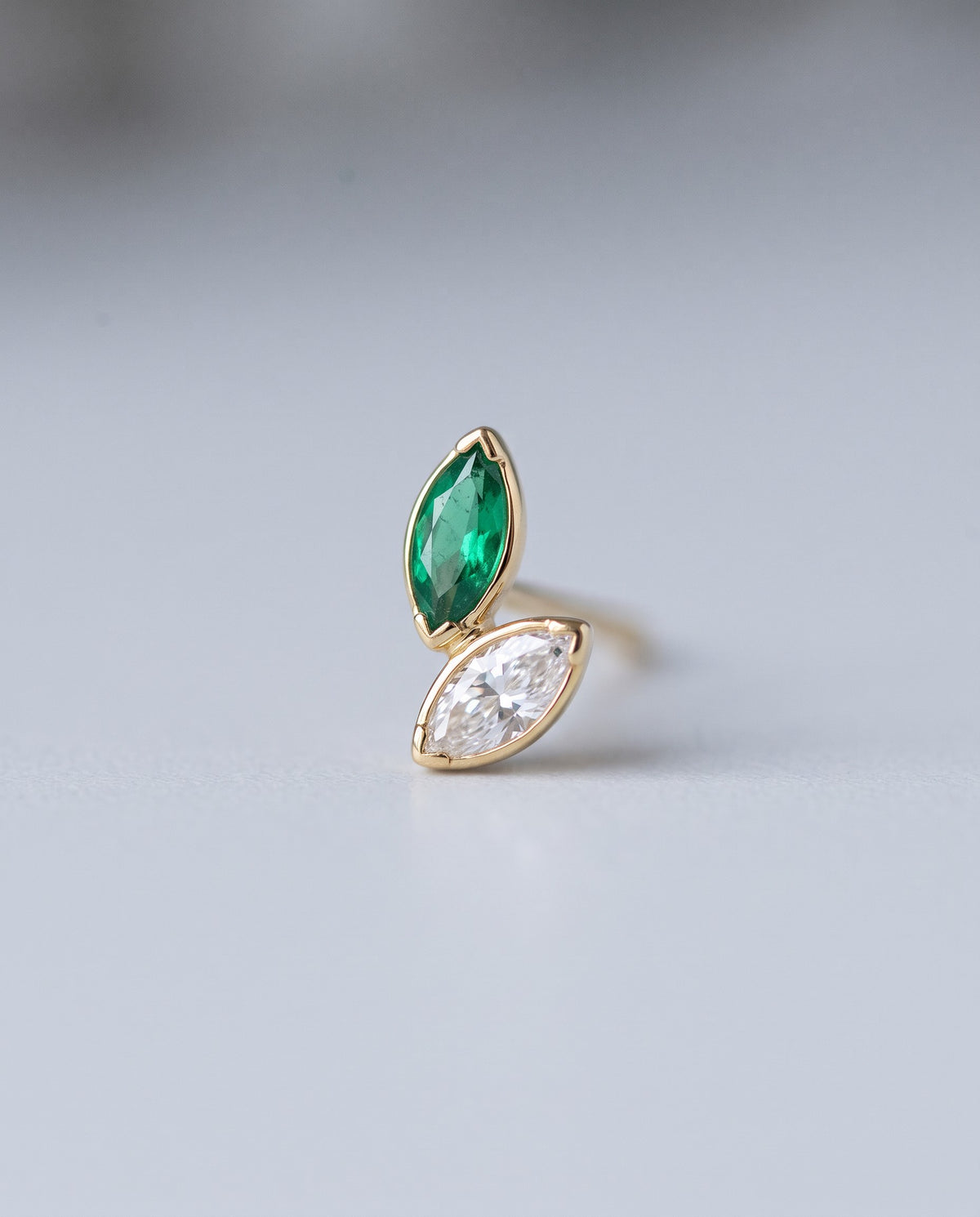 Prism Emerald-Cut Stud Earrings - detail